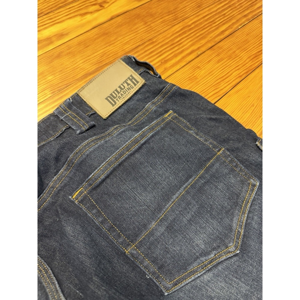 Duluth Ballroom Double Flex Jeans Men's 40x30 Blue Denim Relaxed Fit Dark Wash - Picture 9 of 10